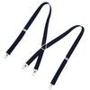 Mens Suspenders   Stretchable 2.5x110cm/1.0x43.3in Comfortable Fit 4 Metal Buckles Pants Suspenders for Adult