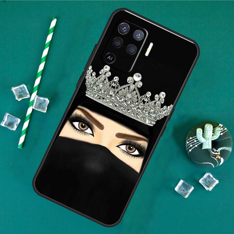 Islamic Arabic Hijab Girl Phone Case For Oppo A18 A38 A58 A78 A98 A40 A60 A80 A91 A15 A17 A74 A94 A54 A57S A16 A76 A96