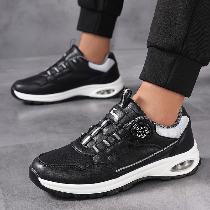 Rotary buckle low-top fashion light luxury versatile casual shoes non-slip wear-resistant soft-soled outdoor sports shoes