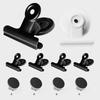 Strong Magnetic Black & White Square Iron Clips with High Suction Power