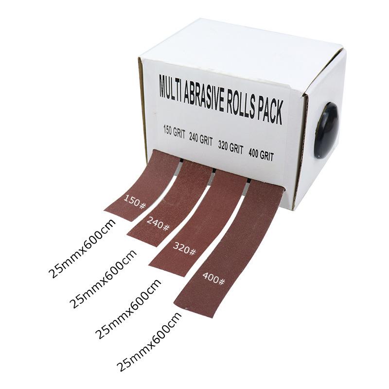 Hand-Torn Emery Cloth Sandpaper Roll for Dry Grinding on Metal, Glass, Woodworking