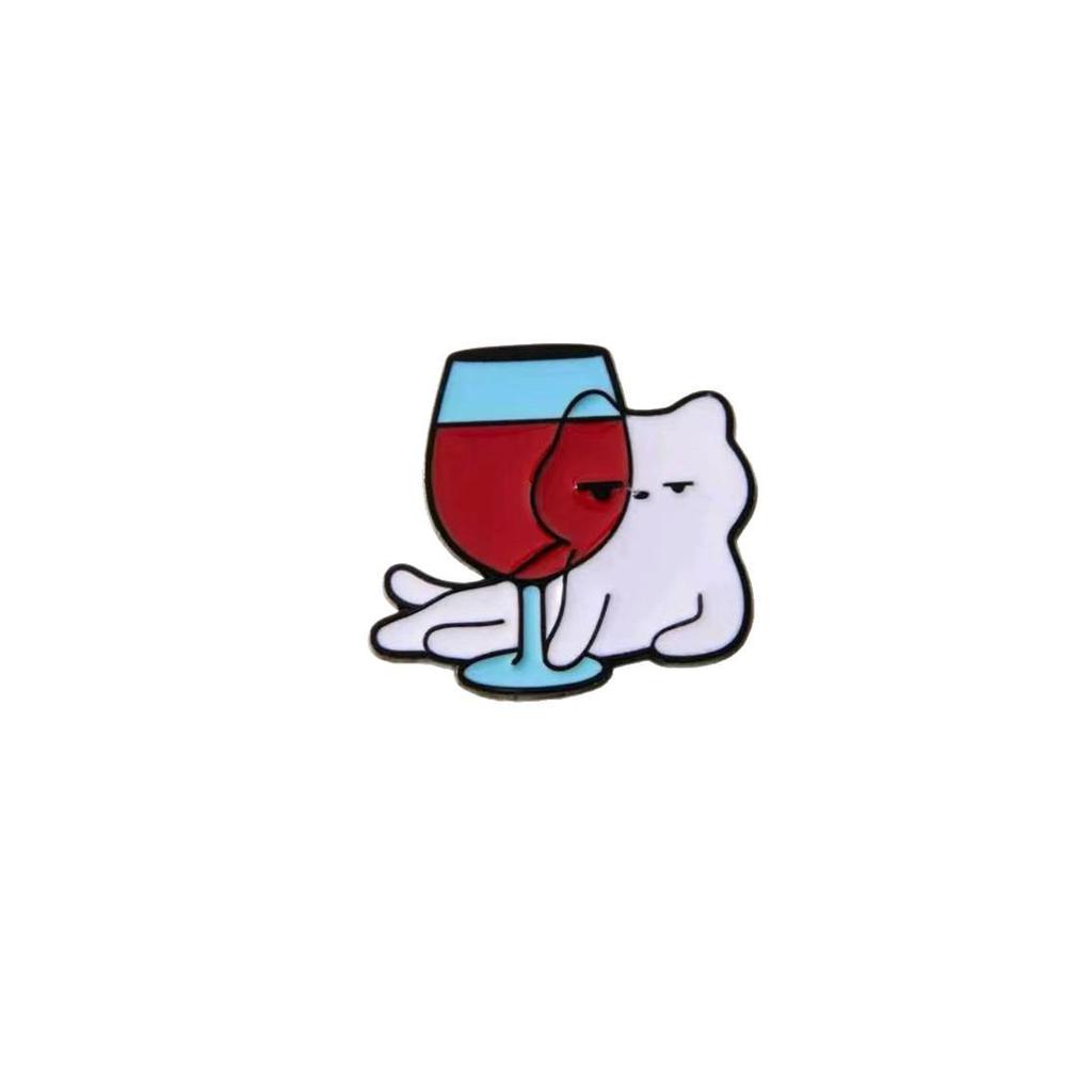 Cute Cartoon Cat Zinc Alloy Wine Drip Ornament