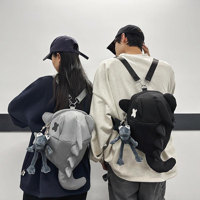Shark Backpack Trendy Brand Sports Riding Backpack Whale Bag Men's and Women's Personality Trend Travel Bag Multifunctional Breast Bag