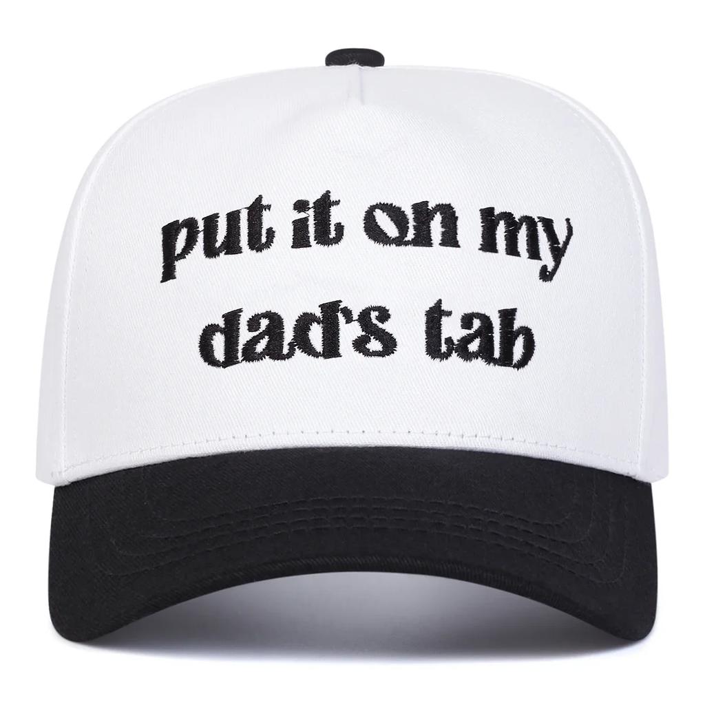Unisex Put It Oh My Dad's Tab Embroidery Baseball Caps Spring Autumn Outdoor Adjustable Casual Hats Sunscreen Hat Sports Cap