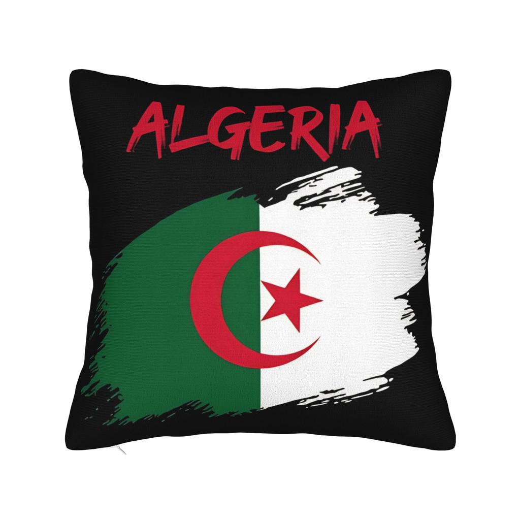 Decorative Pillow Covers Algeria Flag Algerian Soccer football Merchandise Home  Throw Pillow Case Cover Square Multi Size