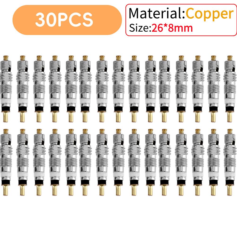 5-50PCS Silver Detachable Valve Cores Bicycle Replacement Road Bike Copper Nozzles Tube Core MTB Road Bike Valve Core Tools