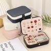 Portable PU Jewelry Box for Earrings, Necklaces, and Rings