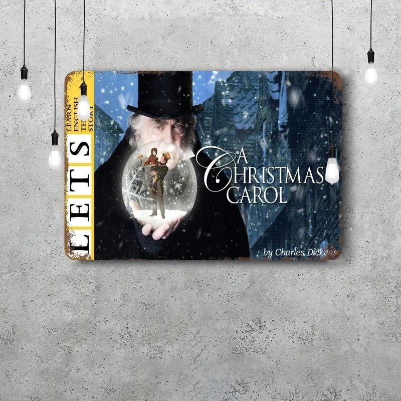 Christmas Metal Poster Sign, Festive Wall Art Decor