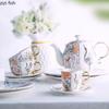 Double Patterned Coffee Cup Breakfast Cups Afternoon Tea Set Flower Tea Pot Cup Set Water Cups Teaware Sets Milk Mug