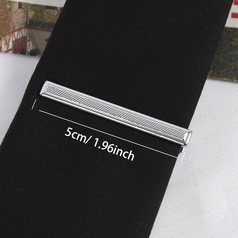 Necktie Accessories Metal Tie Clips Silver Color Jewelry Fashion Clips Pin Clasp Clamp Wedding Gifts Classic Tie Clips for Men