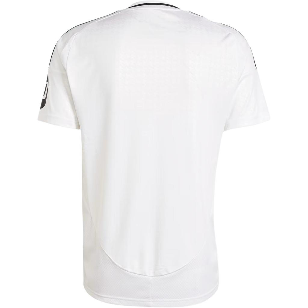 Adidas Striped Logo V-Neck Slim Fit T-Shirt Men Tops White JX2136