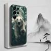 Animal Cute Polar Bear For Samsung S9,S10,S20,S10,S21,S25,S24,S23,Ultra,FE,Plus,Lite,Soft Silicone Black Case