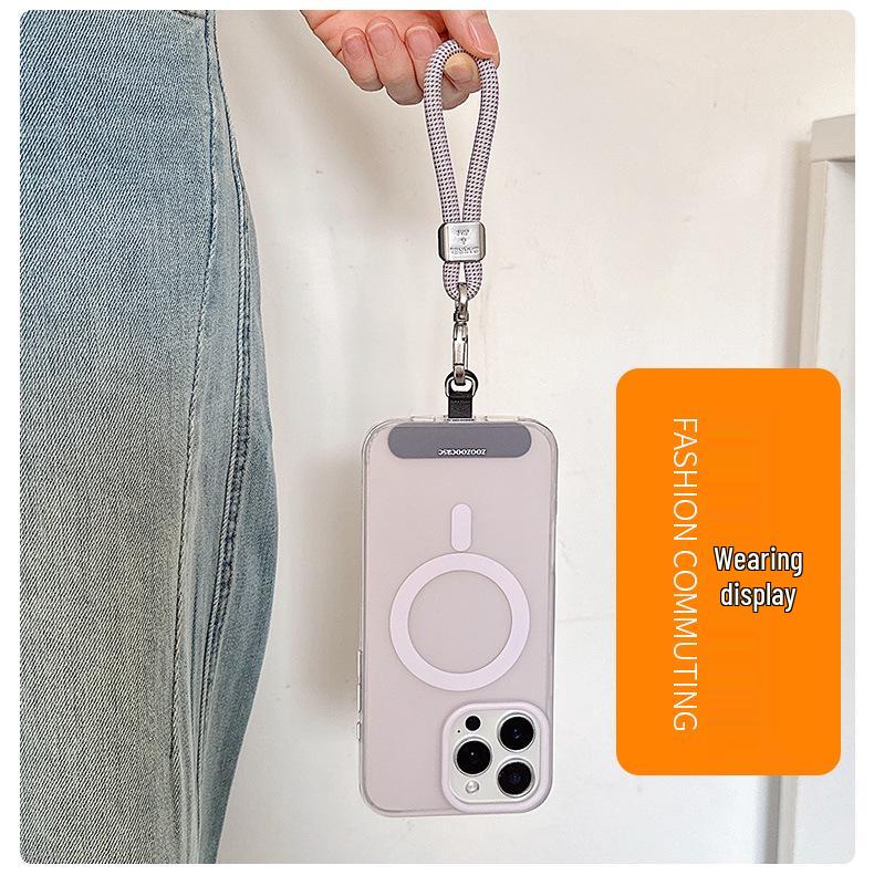 Premium Anti-Drop Metal Buckle Phone Lanyard with Finger Ring and Handheld Short Rope