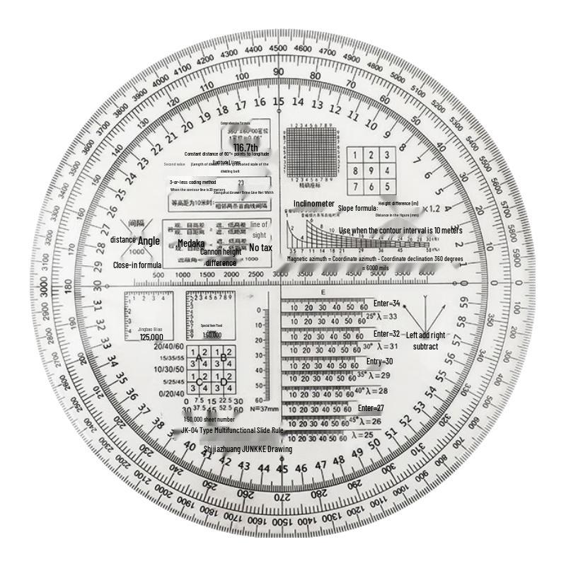 Military High-Precision Mil-Dot Ruler JK-40