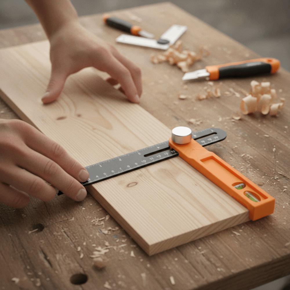 Adjustable Measuring Tool High Precision Sliding Level Ruler Level Tool T-Shape Ruler  Woodworking