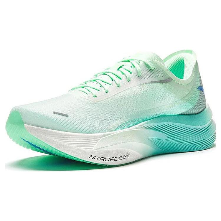New Anta C202 5 GT Cushioned Slip Resistant Low Top Marathon Running Shoes Men's Green Blue 112355560-2