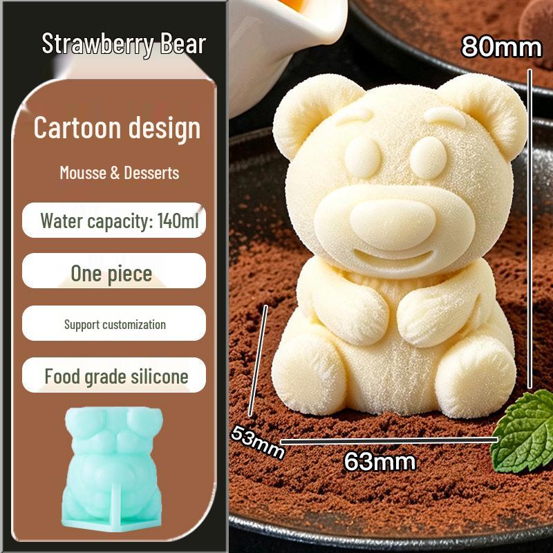 In-Stock Silicone Sheep Mousse Mold - 3D Cartoon, Food-Grade, Cute & Creative Design