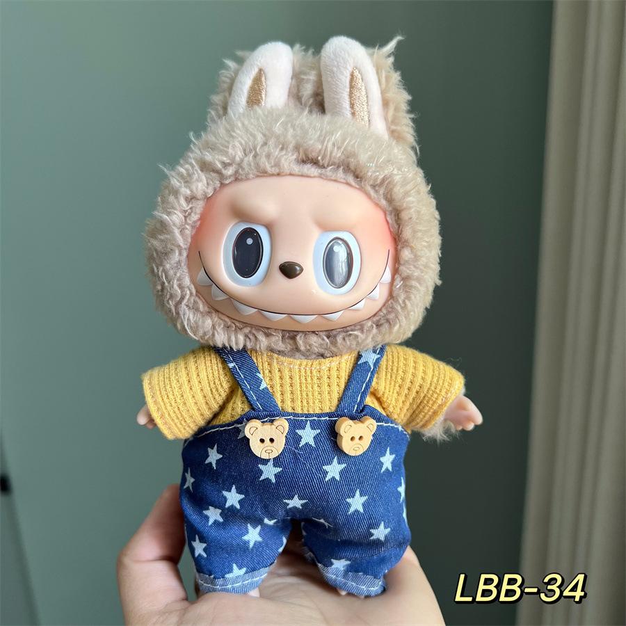 (No Doll)17cmLabubu Doll Clothes Figurines Can Be Worn and Dressed As Plush Toy Clothes