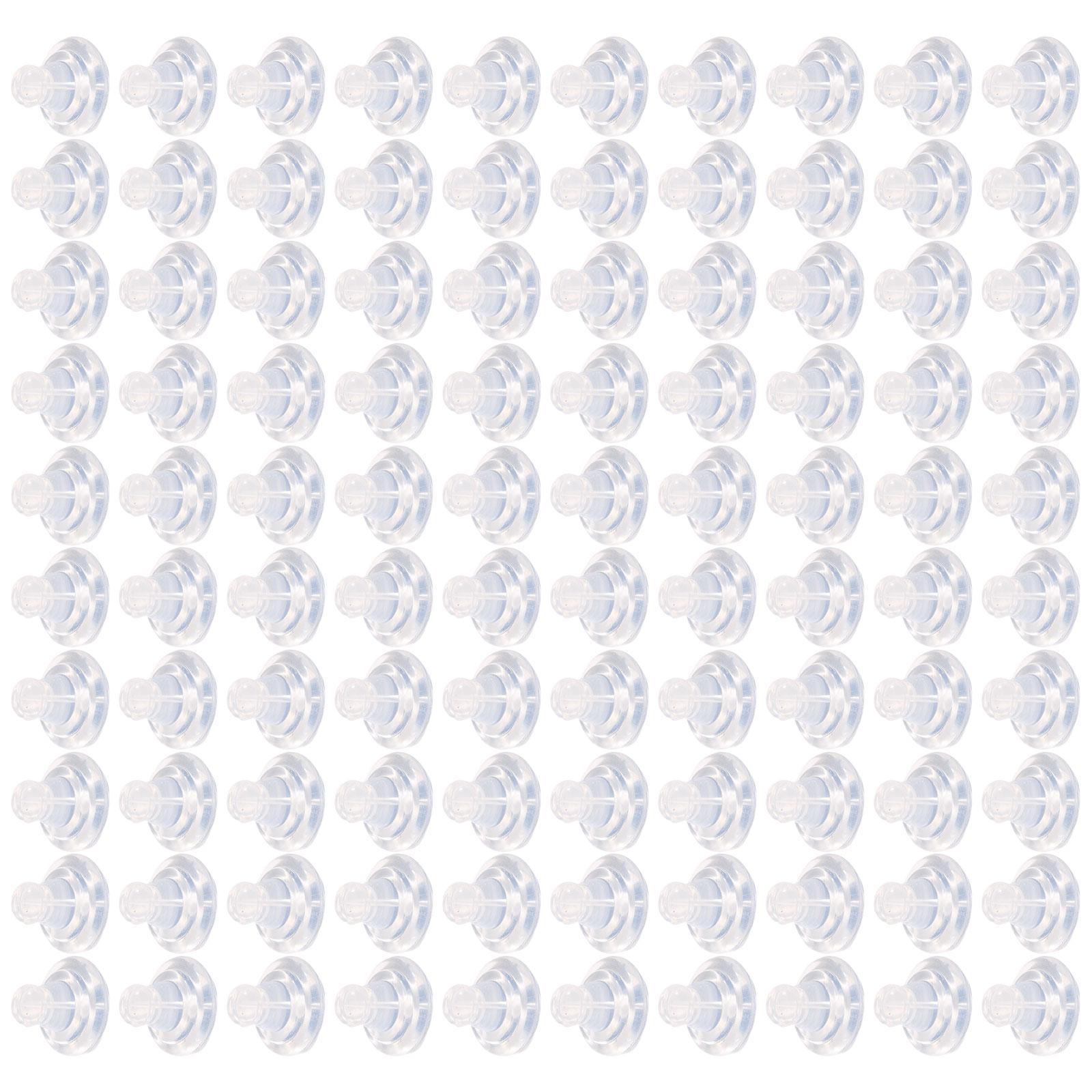 

100 шт. силиконовых заглушек для серег, замен для чувствительной кожи, гипоаллергенные стопоры для серег, предотвращающие отвисание прозрачный