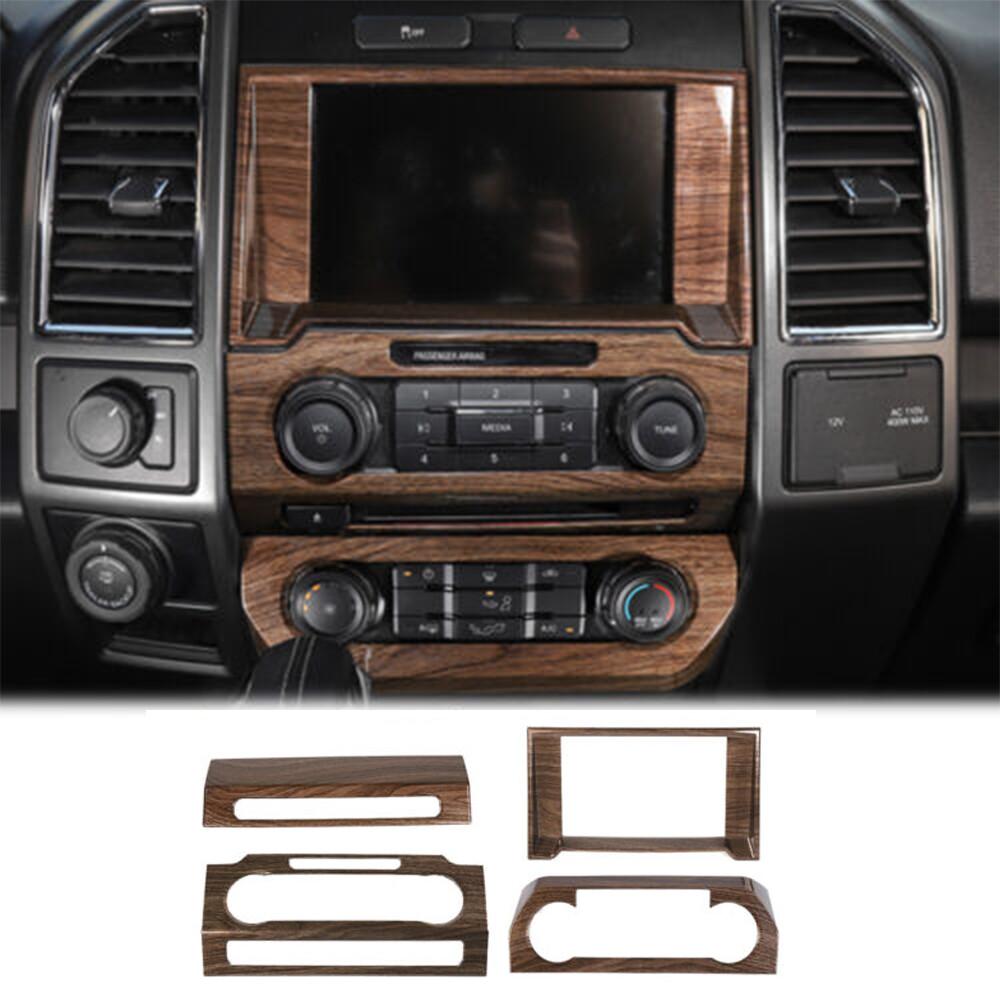 4x Navigation GPS Air Condition Volume Panel Decor Trim Cover For Ford F150 15+