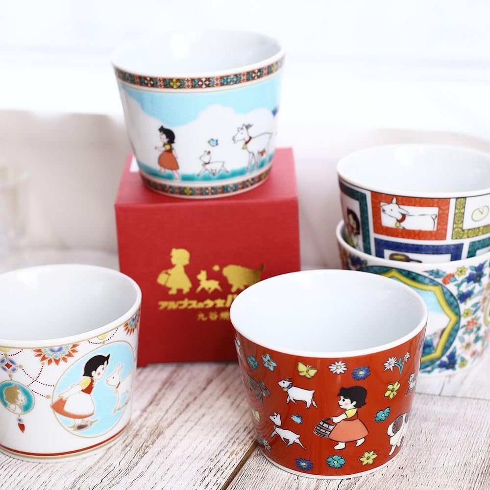 Made In Japan Kutani Ware Alps Girl Tableware Colored Free Gift Tell Me Heidi/Heidi Pottery/Tableware/Japanese Cup/Cup/Cup Anniversary/Birthday