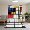 Decke Super Warm Bequem Plüsch Überwurfdecke M-Mondrian-ES Kind Zuhause Kunst Sofa Schlafzimmer Geschenk