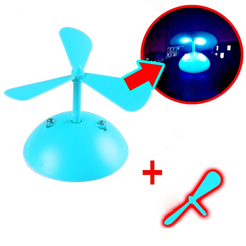 Luminous Bamboo Dragonfly Motorcycle Helmet Decoration Wind Power Electric Vehicle Bike Glowing Helmet Night Driving Accessories