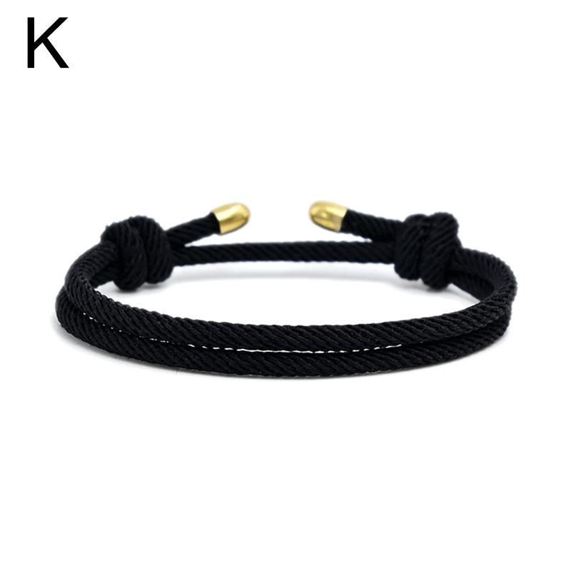 1PC Best Friends Gifts Bracelets Adjustable Milan Rope Bracelets Solid Color Handmade