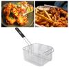 Detachable Handle French Fries Holder Nonstick Fryer Basket Portable Deep Fryer  Kitchen