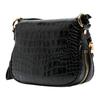 TF Jennifer Adjustable Strap Crocodile Pattern Embossed Leather Mini Shoulder Crossbody Bag Women bags Black L1661LCL317G