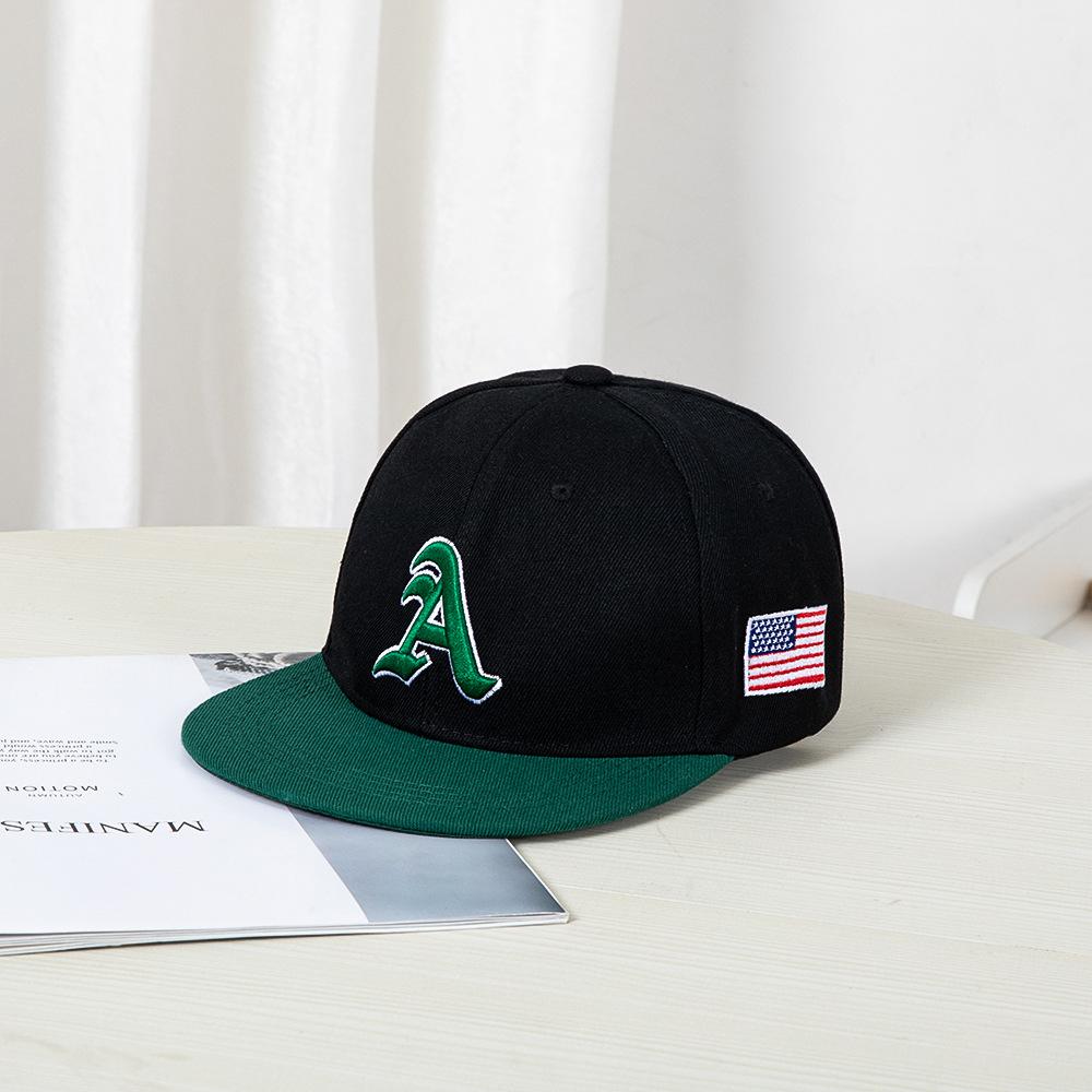 

Hip-hop Flat-brimmed Baseball Cap A Letter Three-dimensional Embroidery Outdoor Shading and Sun Protection Young Men s and Women s Hip-hop Trendy Hat L