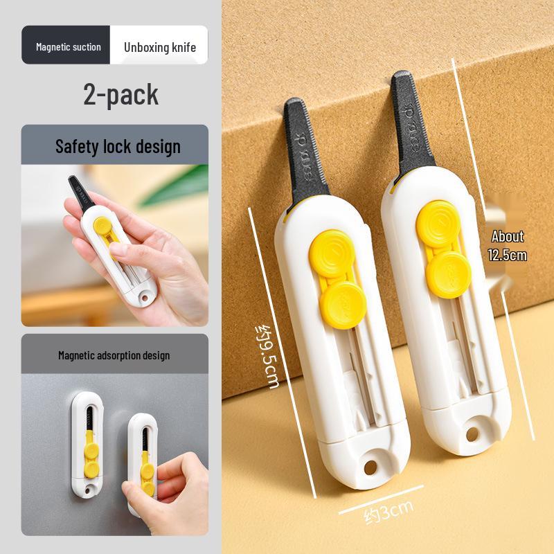 Japan Magnetic Unboxing Knife - Anti-Stick, Portable Utility Knife for Express Parcels & Cardboard Boxes