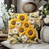 45x45cm Sunflower Pillowcase 2D Floral Bedroom Pillow Cover Sofa Cushion Case  Home Decoration