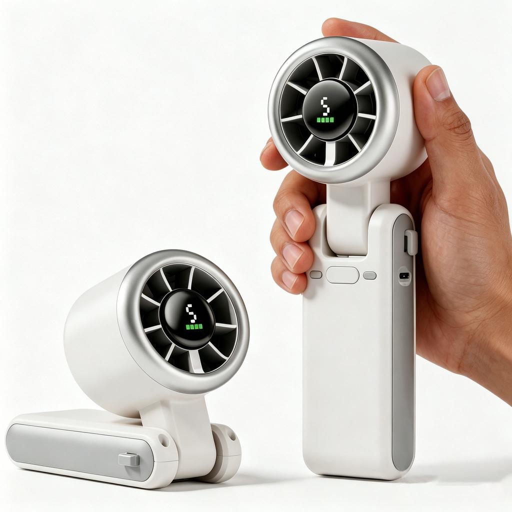 Xiaomi Portable Mini Handheld Fan USB Rechargeable Long Battery Life 3-in-1 Personal Turbo Cooling Fan for Outdoor, Travel, Office
