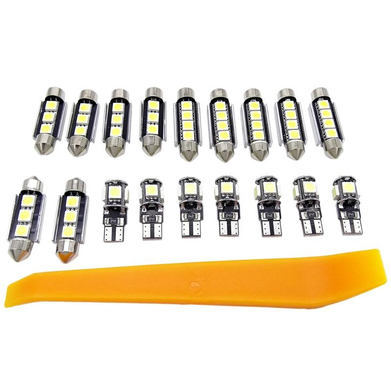 

18 Pcs/Set 12V LED Bulbs Car Interior Lighting Lights Dome Map Lamp Door Plate Light Kit Fit For BMW X3 E83 2004-2010