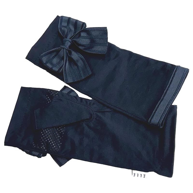 

[Elle] Украшенные большой лентой женские перчатки с защитой от ультрафиолета Прохладное ощущение на ощупь Комбинация из хлопковой сетки Без разрывов Прохладно Гладко Приятные на ощупь Без пальцев