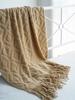 American Style Jacquard Knit Throw, Bed Runner & Sofa Blanket for Autumn/Winter