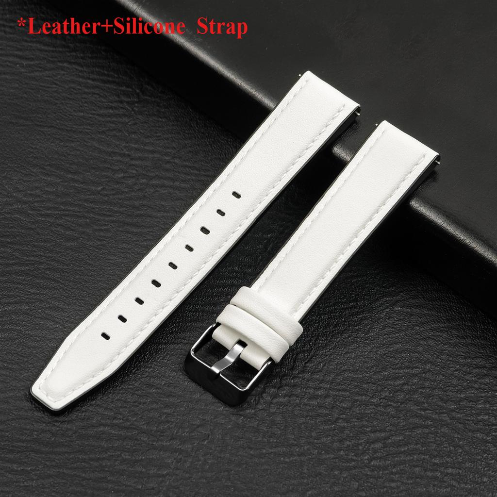20mm 22mm Leather Strap for Samsung Galaxy Watch 7 6 5 4 40 44mm Gear Band Vintage Bracelet for Xiaomi Redmi Watch 5 Lite/Active