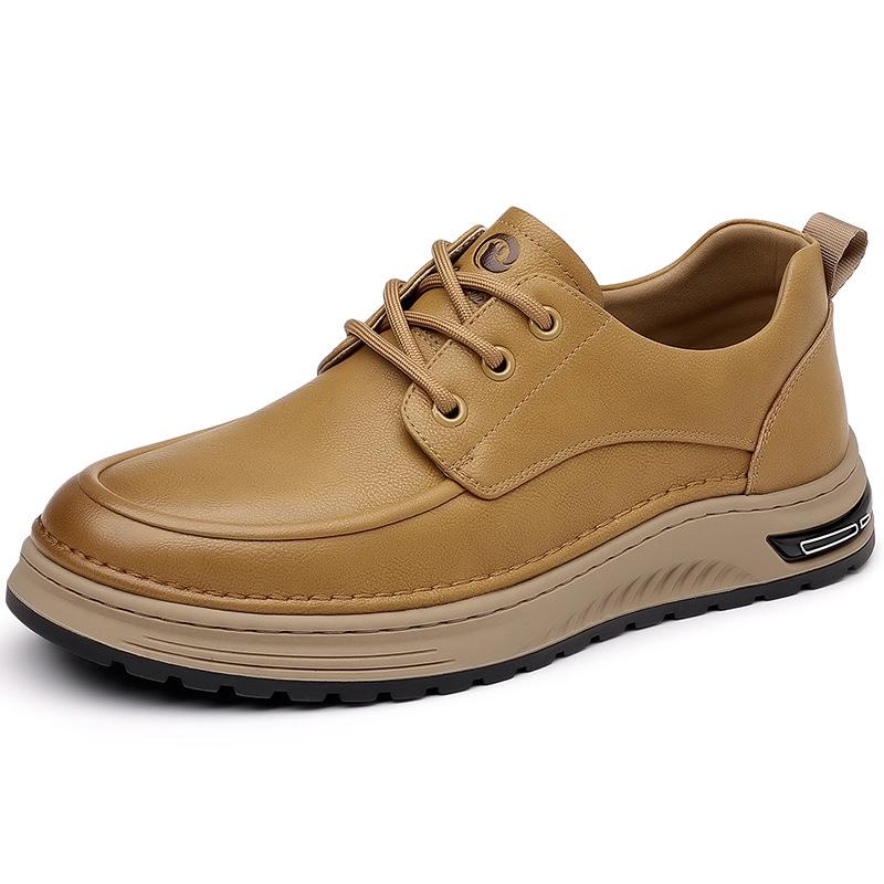 

Autumn Men s Retro Fashion Leather Casual Shoes - Comfortable & Breathable 41 жовтий/коричневий