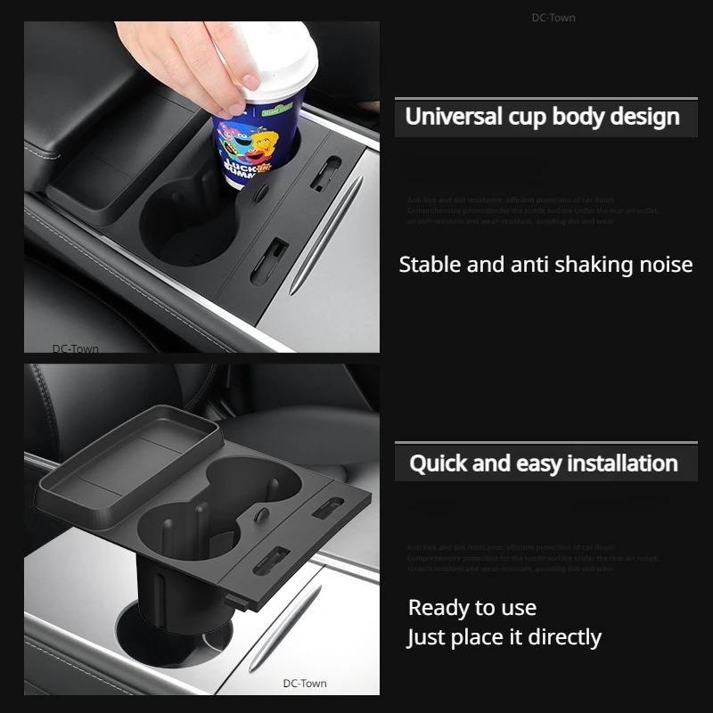 Water Cup Box for Tesla Model 3 Y 2025-2025 Central Control Multifunctional Silicone Water Cup Limiter Car Cup Holder Decoration