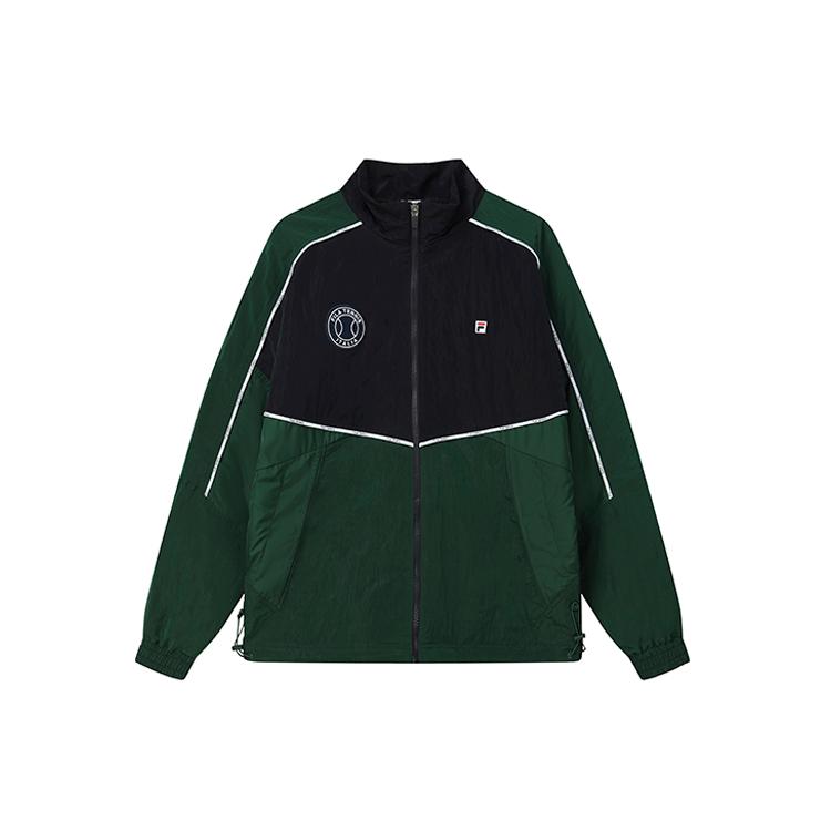 FILA Athletics Puffer Jackets Men s Pine Green Stand Collar Moderate Hard Shell A11M213902F-DG XXL