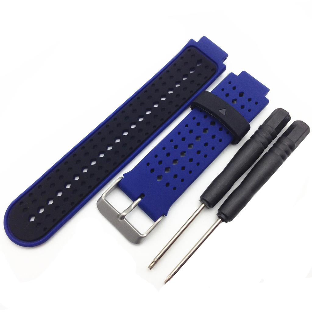 Bicolor Rhombus Hole Silicone Strap for Garmin Forerunner 220/230/235/620/630
