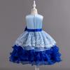 Girls Bow Flower Wedding Party Birthday Party Tutu Dress Stage Performance Costume