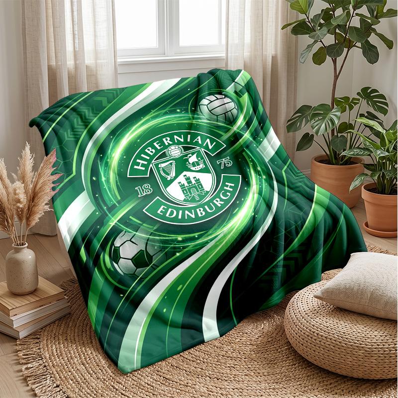 Hibernian FC Soft Flannel Fleece Blanket Lightweight Cozy Warm Throw Blanket For Sofa Bed Home Decor