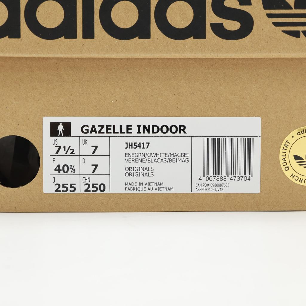 JH5417 adidas Originals Gazelle Indoor Energy Green Off White Magic Beige (Men's