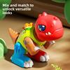 New DIY Magnetic Assembly Dinosaur Toy, Realistic Model with Lights & Music, Transformable STEM Gift for Boys