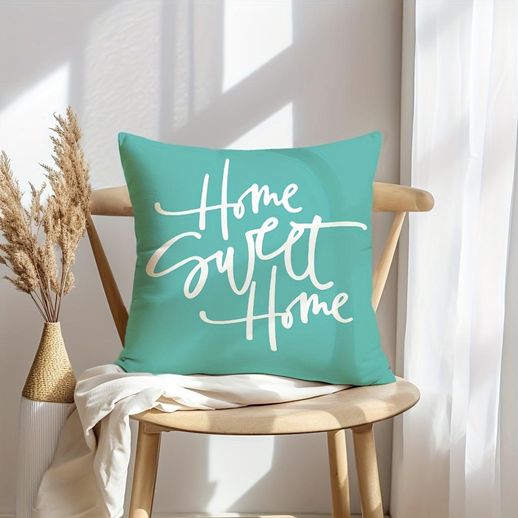 Tropical Plant Leaf Pattern Printed Pillowcase, SWEET HOME Design, Room Decoration Cushion Cover Living Room Sofa Cushion Cover