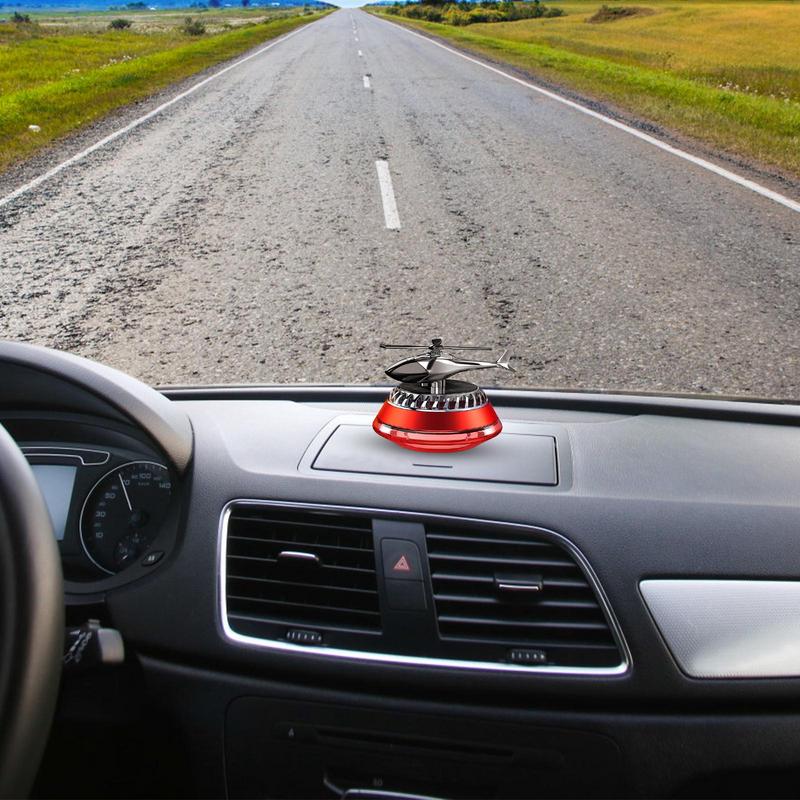 Car Air Fresheners Solar Rotating Helicopter Car Decorations Car Fragrance Flavoring Diffuser Perfume Auto Interior Accessories