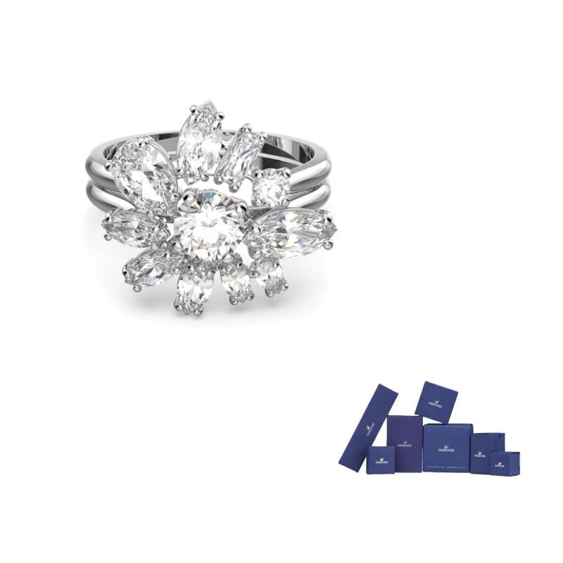 Swarovski Gema Rings Womens 52-Original brand box белый