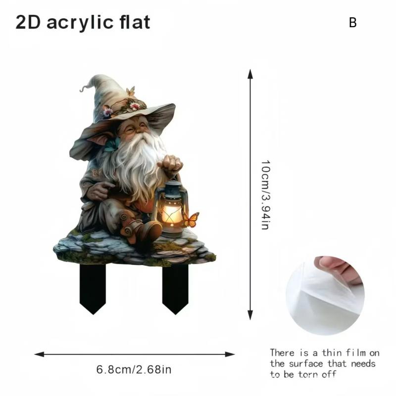

1 шт. Милый ежик с клубникой, садовое украшение, 2D плоская акриловая вставка в землю с классическими весенними элементами